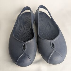 Crocs Olivia II Flat Ballet Women Shoes Size 8 Navy Blue Color
